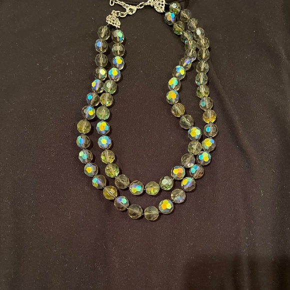 Like new Holographic beaded necklace & earring set! - Picture 3 of 3